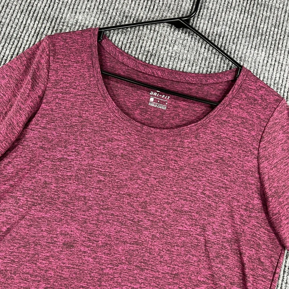 Nike Shirt Womens Large Purple Short Sleeve Dri Fit Training Workout Casual